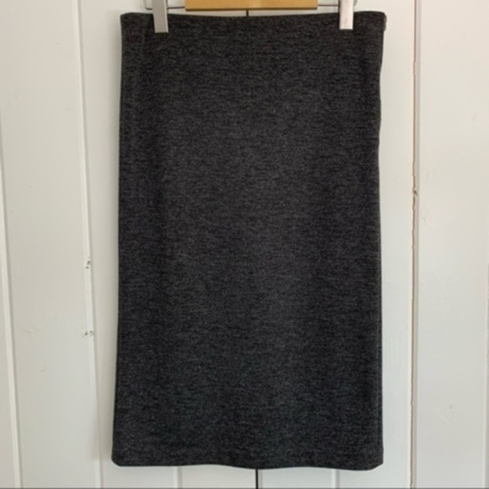 Ann Taylor LOFT Gray Long Ponte Pencil Skirt​​​